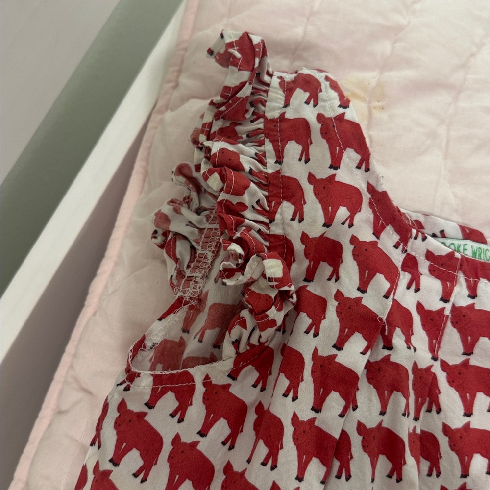 Red Razorback Print Kids Top - Picture 3 of 4
